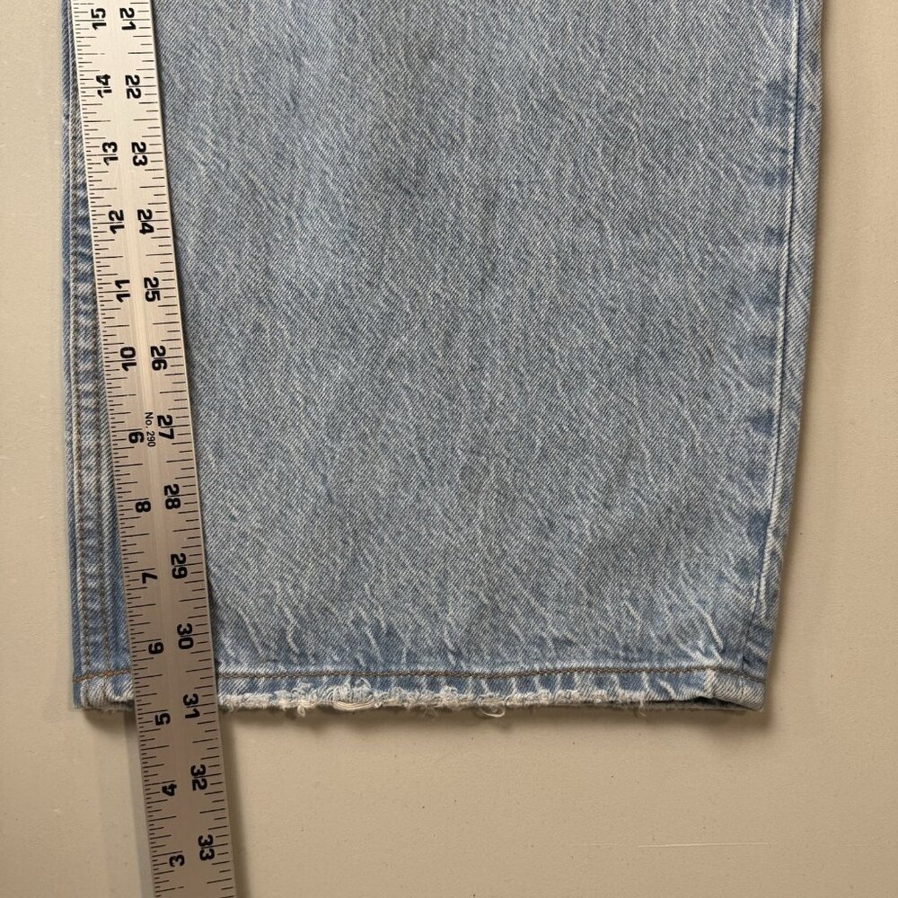 Abercrombie Fitch The Loose Jeans Women 35/20R High Rise Distressed Light Wash - Picture 10 of 12